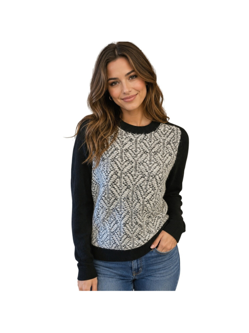 NWT Gap mohair wool blend geometric sweater career teacher casual sz XS preppy